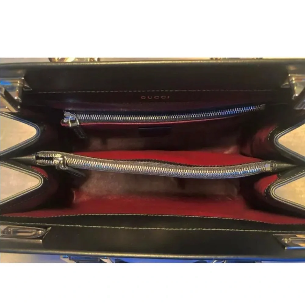 Gucci Zumi Black and Cream Satchel - Picture 10 of 12